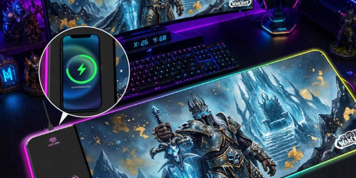 Bow Before the Lich King With This Wireless Charging wow RGB Desk Mat